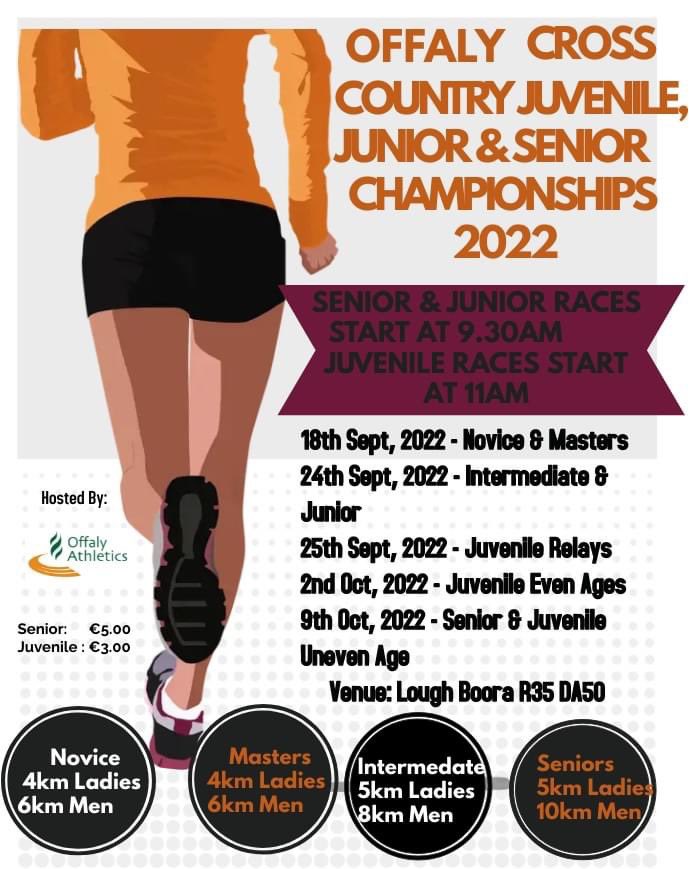 Offaly Athletics Cross Country fixtures 2022