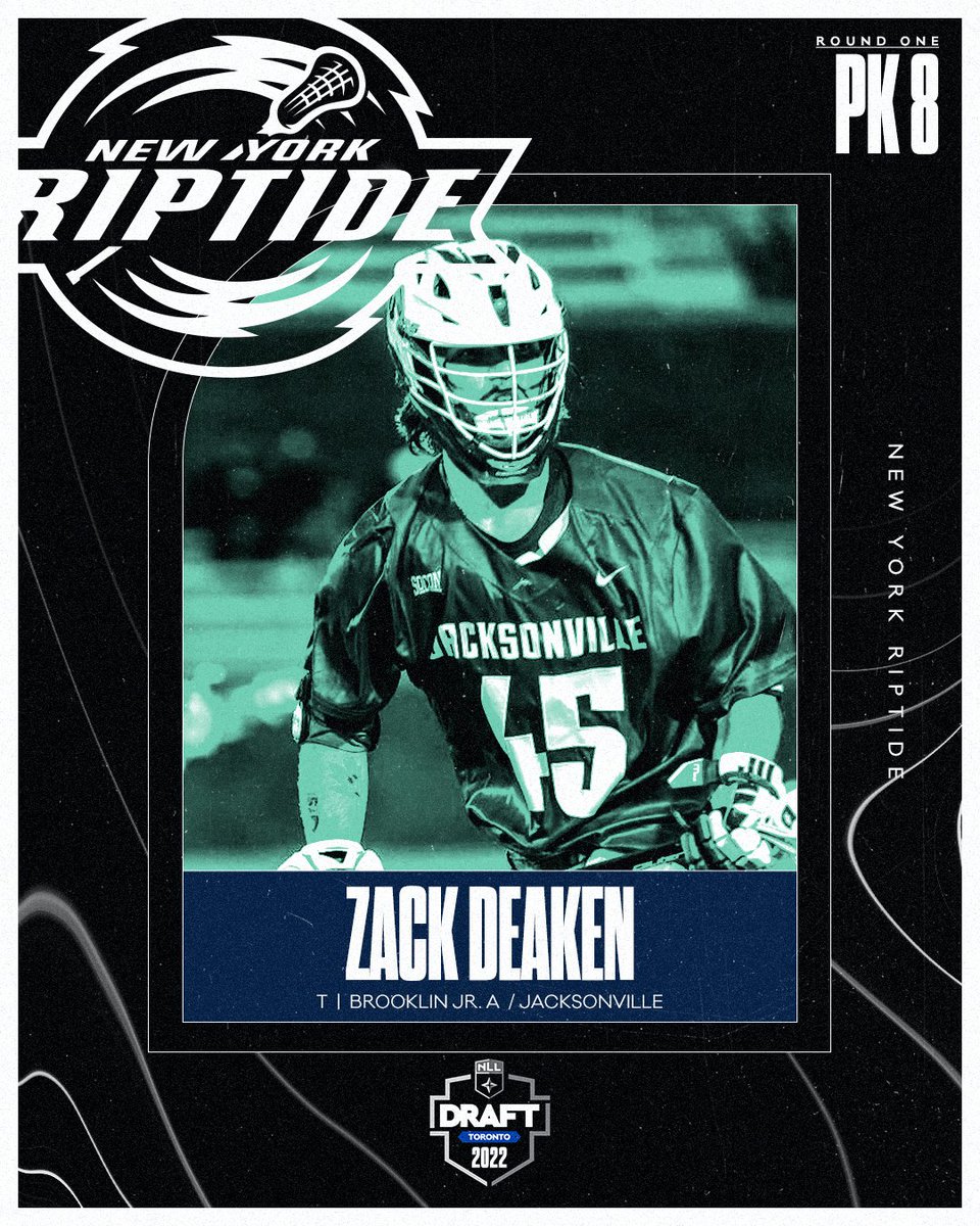 The @newyorkriptide get on the board with Zack Deaken at 8th overall.