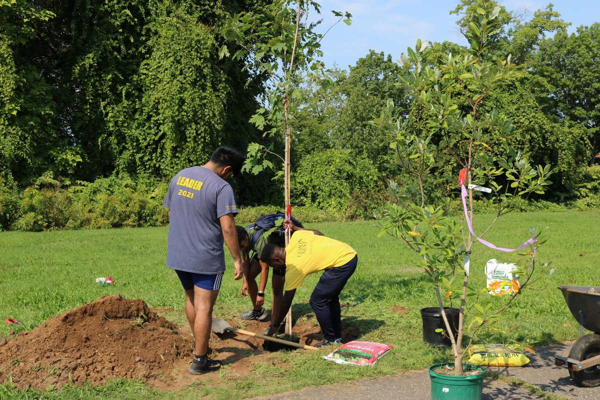 TrinityCollege's tweet photo. Happy 23rd Do It Day! 🐔💪
Shout out to the 400+ Bantams volunteering across Hartford today and to our community partner host sites! Thank you for being examples of what it means to do and be #TrinityGood. 💙💛
Follow @TrincollCHER for more community engagement opportunities. https://t.co/OF0L6u6aop
