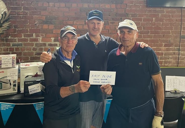 kingmoss66's tweet photo. Captain's Foursomes @golfbhgc was won at the weekend by Stevie Baker &amp; Cesare Marcheson. Both won the professional chef dining experience, kindly donated by James Holden.
Well done guys and all who won the fringe prizes and helping to raise another £355 for @ParkinsonsUKNW https://t.co/9KhP20NV7U