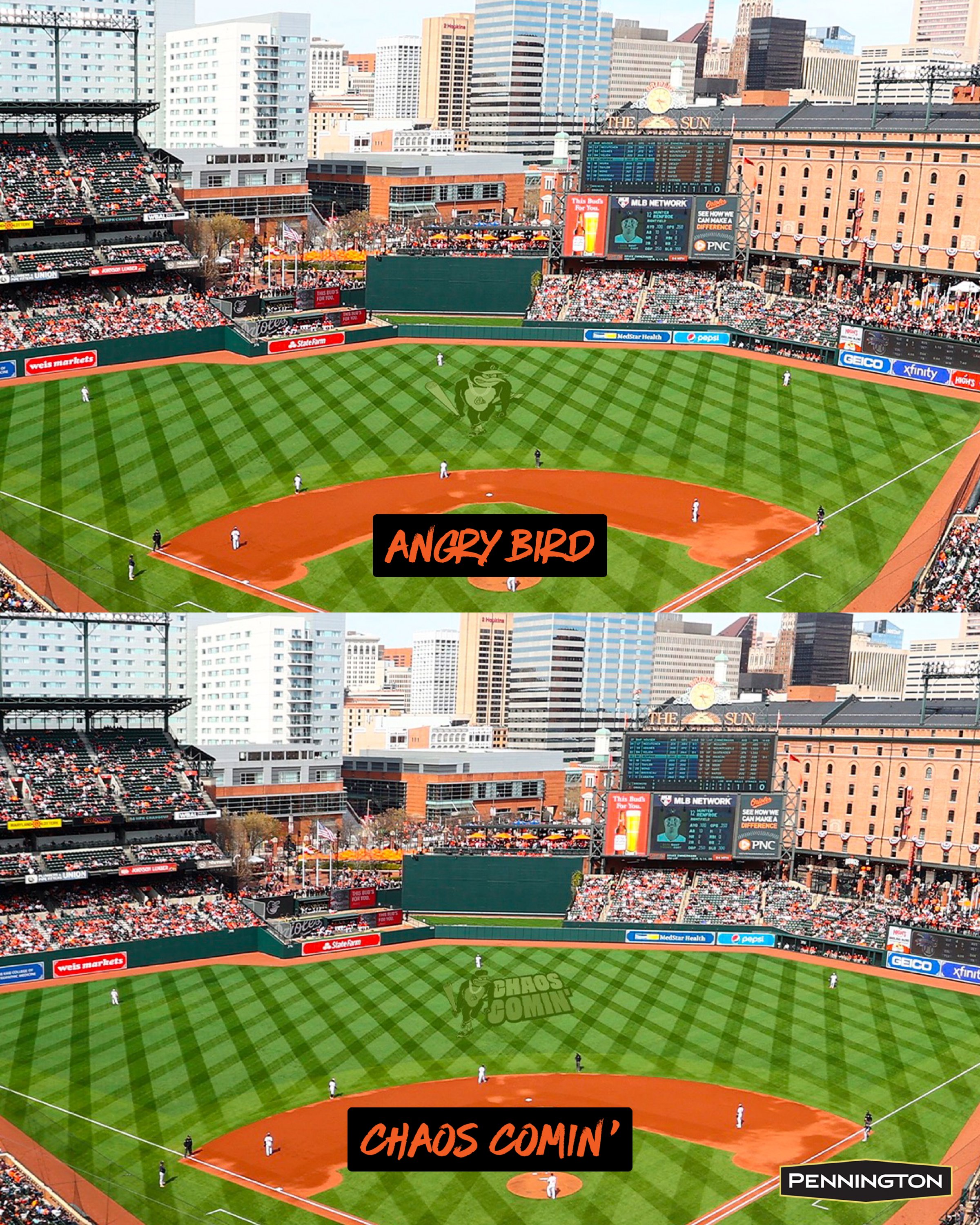 Baltimore Orioles on X: Time for a new outfield design presented by  @pennington! Vote for your favorite in the poll below ⬇️   / X