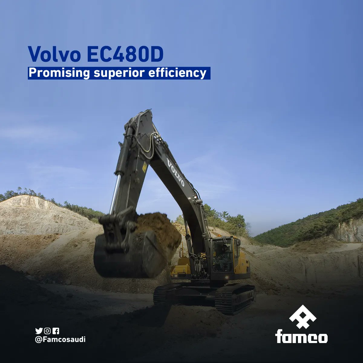 FamcoSaudi's tweet image. يتضمن #حفار_فولفو EC480D أحدث تقنيات كفاءة الوقود ، مما يقلل من الانبعاثات الضارة مع زيادة ملحوظة في الإنتاجية ⤴️

#Volvo_EC480D 
incorporates in the latest #fuel_efficiency technology, reducing harmful emissions and consumption while increasing productivity 🤩

#فامكو 
#famco