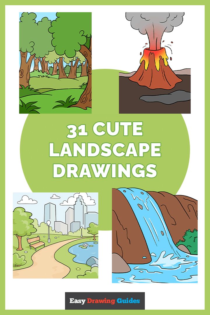 How to Draw a Landscape - Easy Drawing Tutorial For Kids-saigonsouth.com.vn