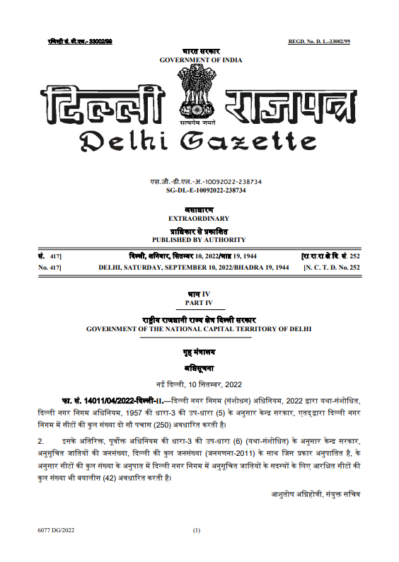 Central Govt has fixed the maximum number of seats at 250 in the