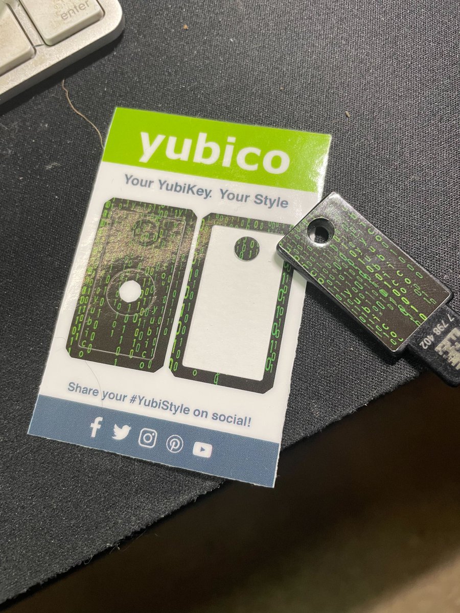 Hey @yubico! Going through my swag bag from #gartner #IAM. 

Forgot you gave me my favorite sticker of the whole conference! 

Applied to my favoritest one forever. 

I swung by the booth in the last 15 minutes Day 2. One of your guys there gave me the last one.

Thanks again!
