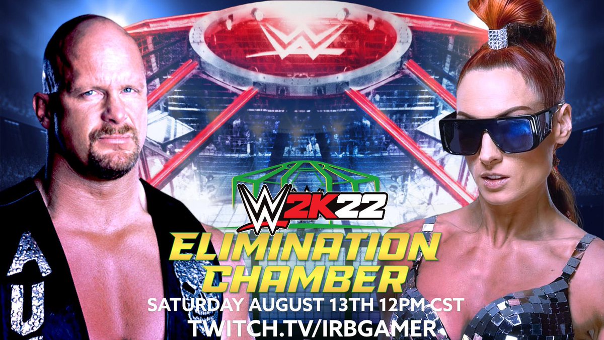 IRBGamer's tweet photo. We're Live! Welcome to the Universe Mode: Elimination Chamber PPV Join us for fun, action and #Giveawys #WWE2K22 @wwegames
 https://t.co/eQRikQ3Klc https://t.co/V3gxkL6hy1