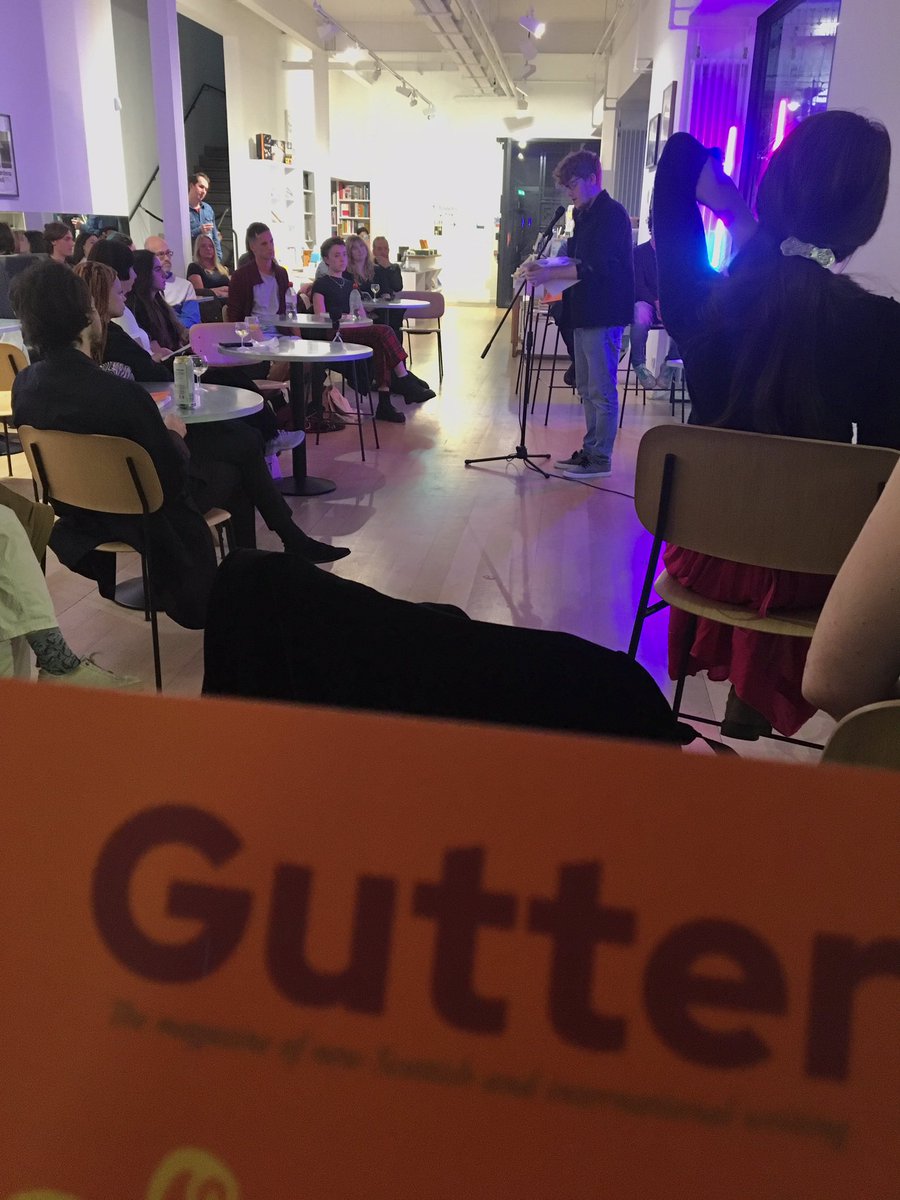 Lovely to have team <a href="/Gutter_Magazine/">Gutter</a> doing a wee Edinburgh launch for issue 26 (issue 26! On yersels!) with us  <a href="/fruitmarket/">Fruitmarket</a> tonight ✨✨