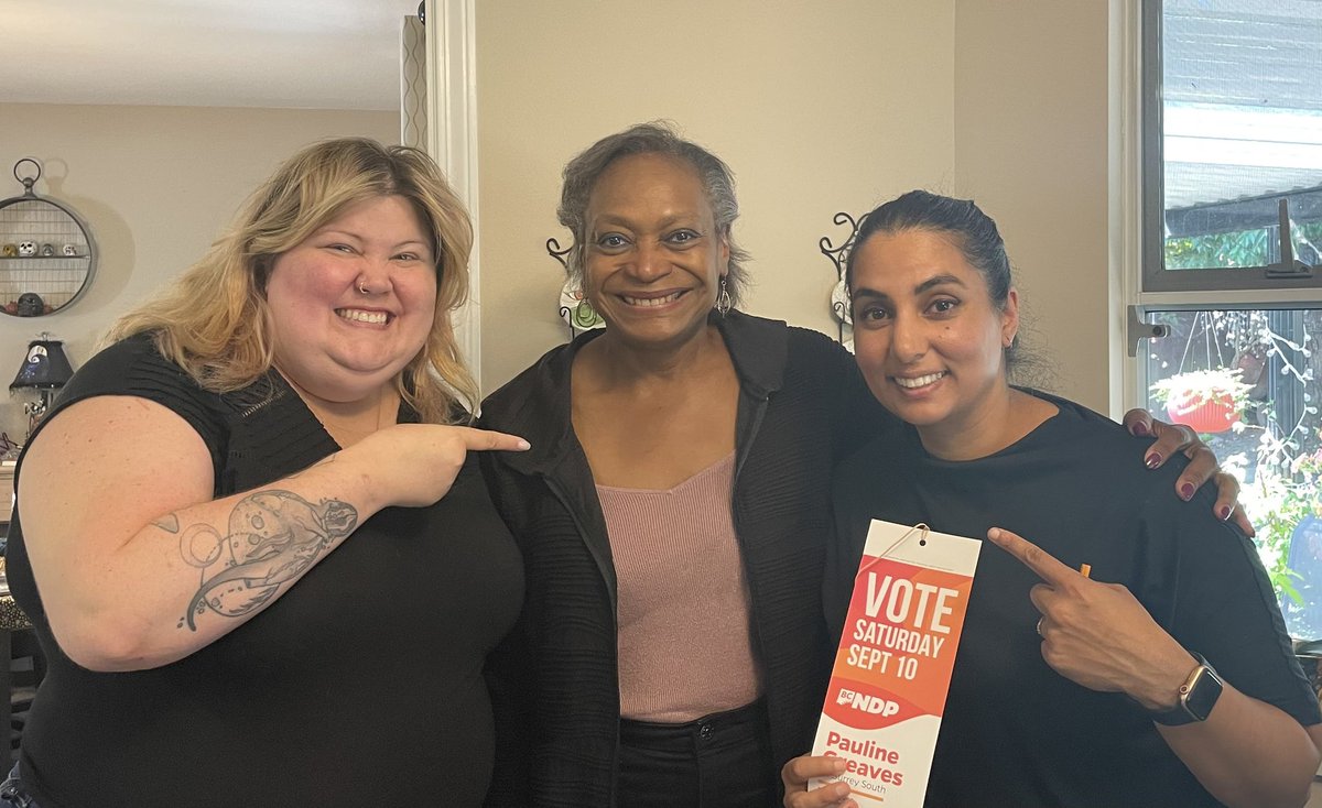 Surrey South: TODAY is the day you can elect this incredible woman <a href="/p_greaves/">Pauline Greaves for Surrey South</a> to work for you and join our <a href="/bcndp/">BC NDP</a> team!!

Let’s do this!