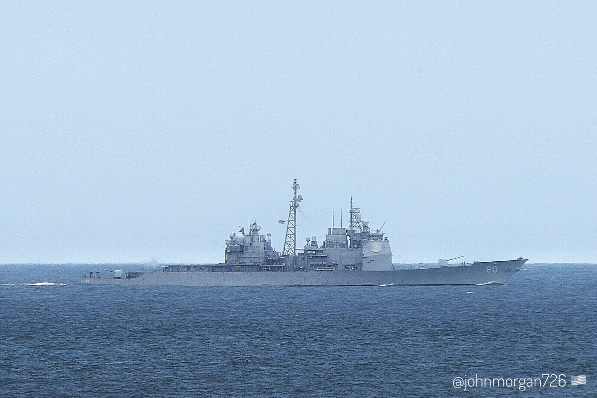 The USS NORMANDY (CG-60) 🇺🇸 Ticonderoga-class guided missile cruiser, leaving Navel Station Norfolk, Virginia. #UnitedStatesNavy #ShipsInPics #USSNormandy #CG60