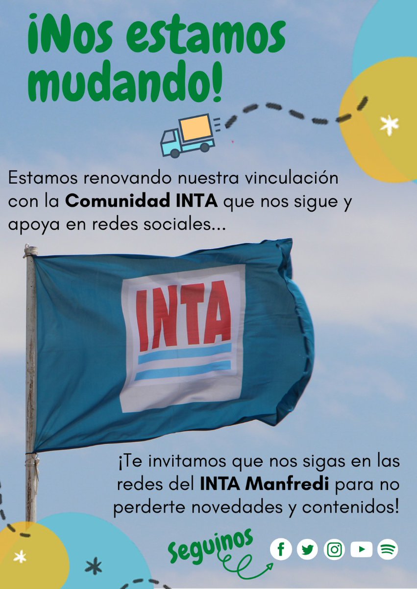 Estamos renovando nuestra vinculación con la #ComunidadINTA 🤳 que nos sigue y apoya en redes sociales.

¡Te invitamos que nos sigas en las redes del <a href="/IntaManfredi/">INTA Manfredi</a> para no perderte novedades y contenidos! 📚🙋‍♀️🙋‍♂️

Más info:
📌 inta.gob.ar/manfredi