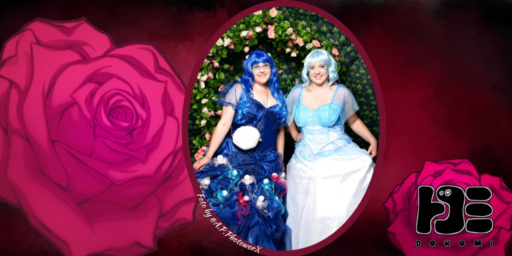 Wo Himmel und Meer sich treffen... Natürlich unter unserem Rosenbogen! Wunderschön sehen diese beiden Damen in ihren blauen Outfits aus.  

#Dokomi #DokomiCosplayball #Cosplayball #DokomiMatinee #DokomiBall #Matinee #Cosplay #Rosenbogen