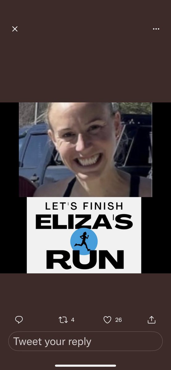 Today I ran with thousands of women all around the world to finish Eliza’s run. ❤️#finishelizasrun