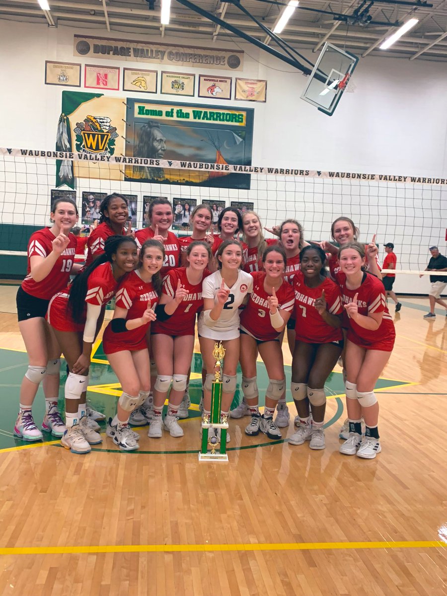 RedHawkVB's tweet photo. 🏆CHAMPS🏆 Sophs take the Waubonsie Valley JV Invite Title going 5-0 and taking down Naperville Central in the finals! #ProgramSaturdayz☝️🏐💯 https://t.co/410t6NhDTf