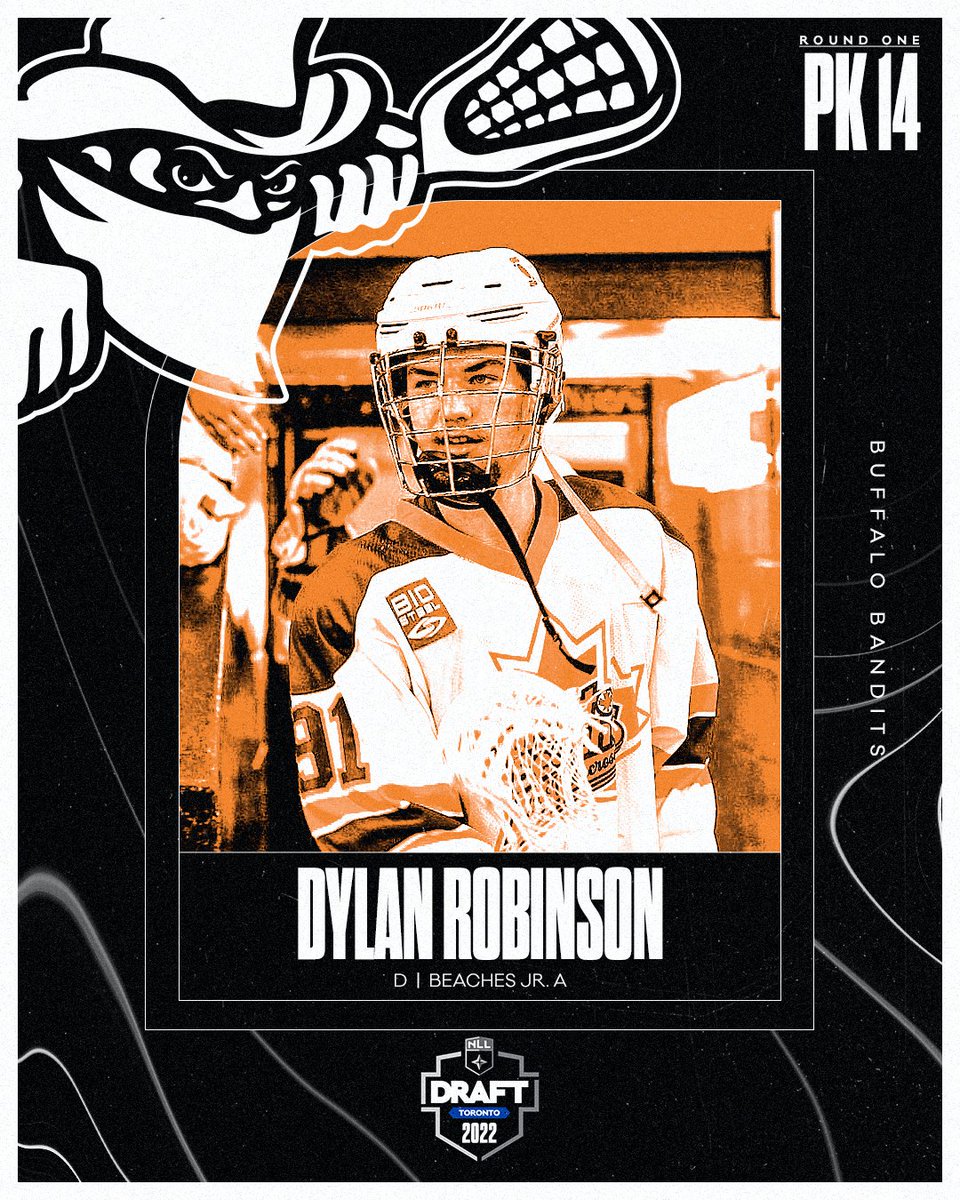Back-to-Back Selections!

The <a href="/NLLBandits/">Buffalo Bandits</a> take Dylan Robinson at 14th overall.
