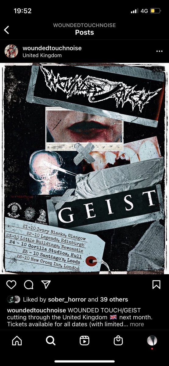 geist_uk's tweet photo. Dates confirmed for our upcoming shows with @woundedtouch in October https://t.co/5Nn2UkpBvr