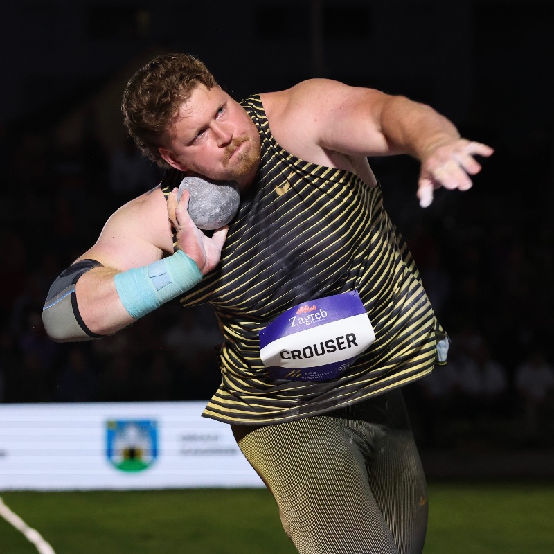 ContiTourGold's tweet photo. Ryan Crouser takes top spot in Zagreb #ContinentalTourGold in repeat of World Athletics Championships shot put podium.