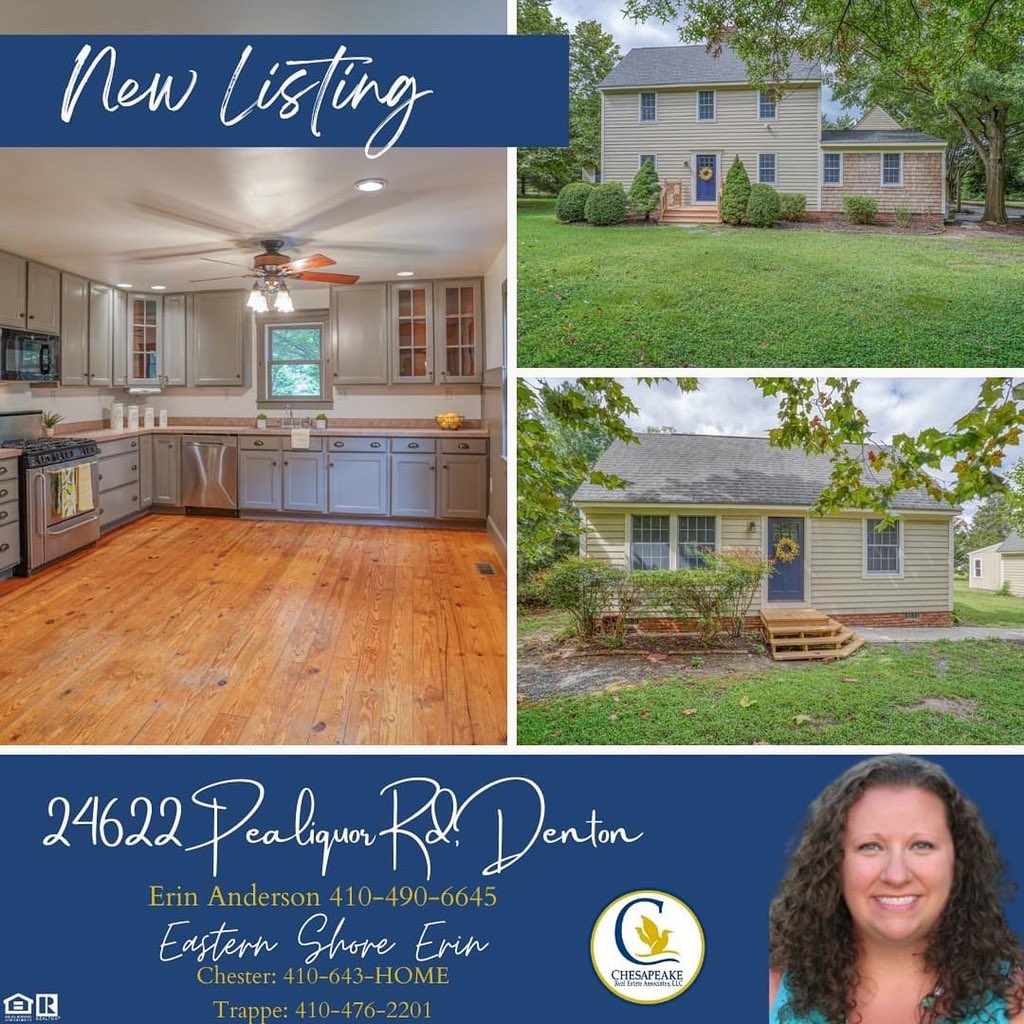 ErinAndersonRE's tweet image. ⭐️ NEW LISTING! 🏡 
  
Multigenerational Living at a price you can afford! 2 homes plus garage with finished bonus space! 

More pictures &amp;amp; info:
…akerealestateassociates.idxbroker.com/idx/details/li…

For a private showing Call/Text me:
☎️ 410-490-6645 📱 

#EasternShoreErin #ErinAndersonHomes #DentonMD