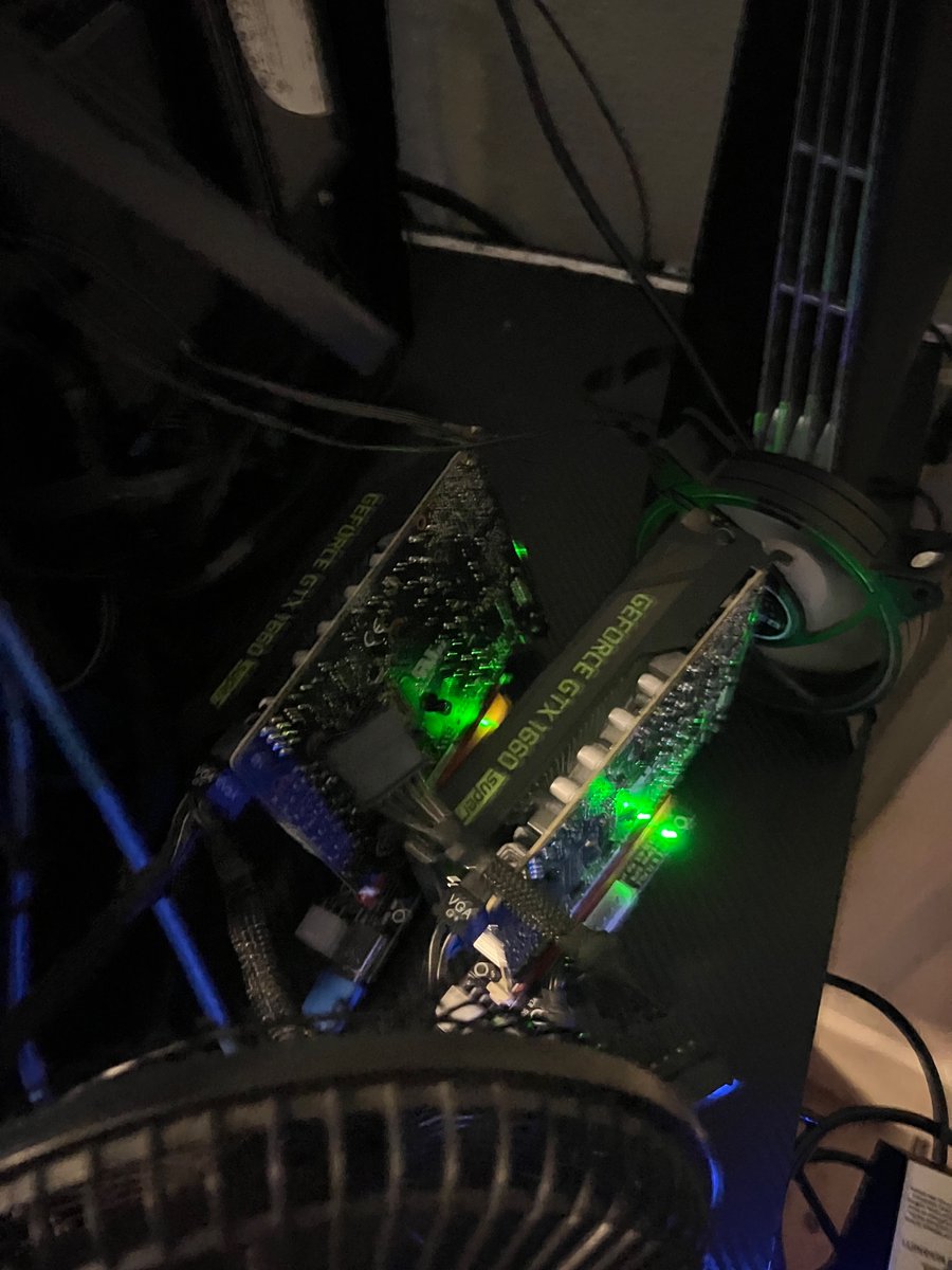 Zach239R's tweet photo. @elonmusk Hi Elon I’m a young investor I just wanna show you my crypto mining I have 2gtx 1660 supers and a rtx 3080 I’m planning on getting another rtx 3080 https://t.co/fGIVmR14a0