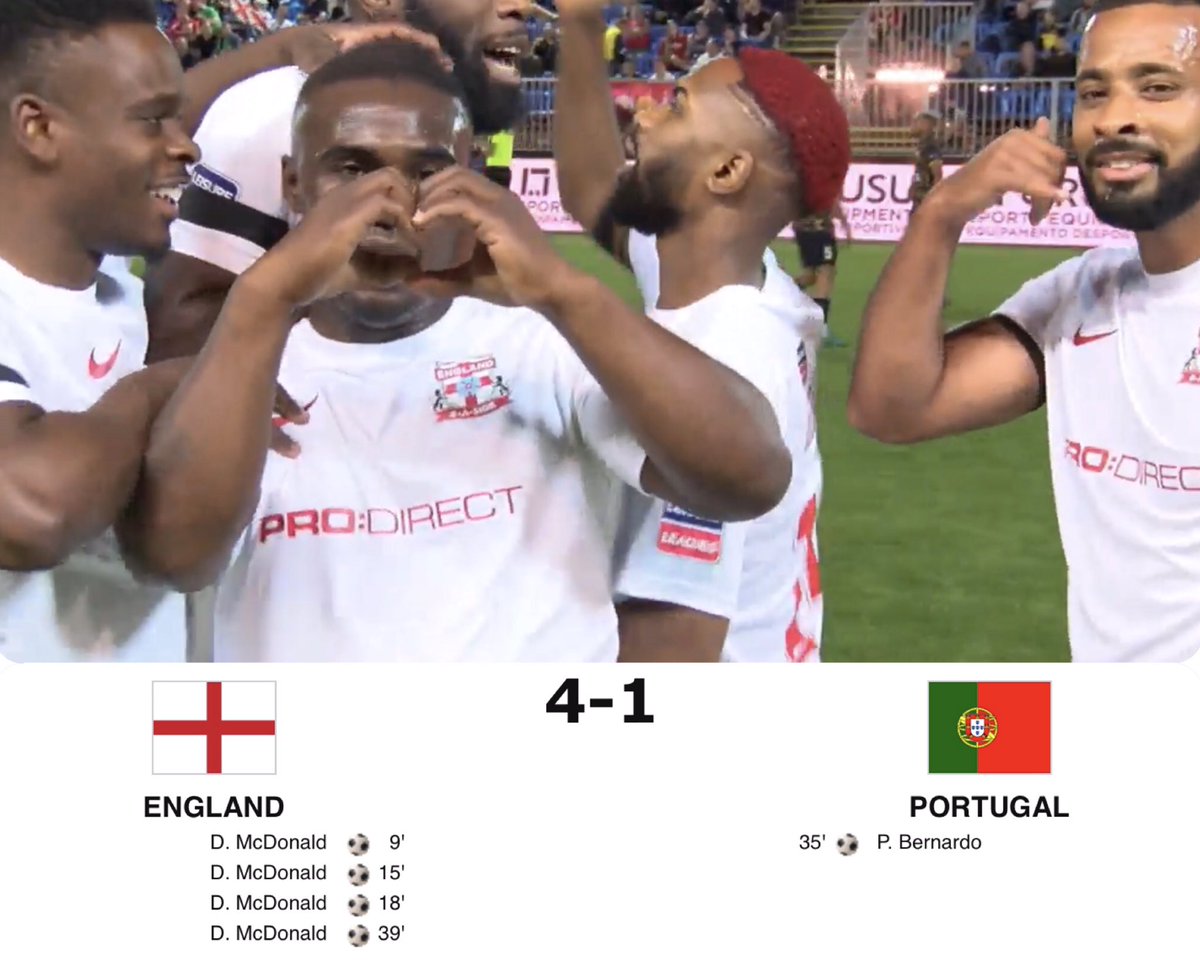 IFC_FIVES's tweet photo. MASSIVE RESULT FOR DA @england6aside TEAM ๐ฅ๐ฅ๐ฅ
PLAYING THERE FIRST FIXTURE IN DA @SoccaFed WORLD CUP
Taking place in Budapest โฆ..
SCORERS: @MagicManMac100 โฝ๏ธโฝ๏ธโฝ๏ธโฝ๏ธ
#LetsGoEng ๐๐พ ๐๐พ @_leisureleagues https://t.co/0OLo8orGjZ