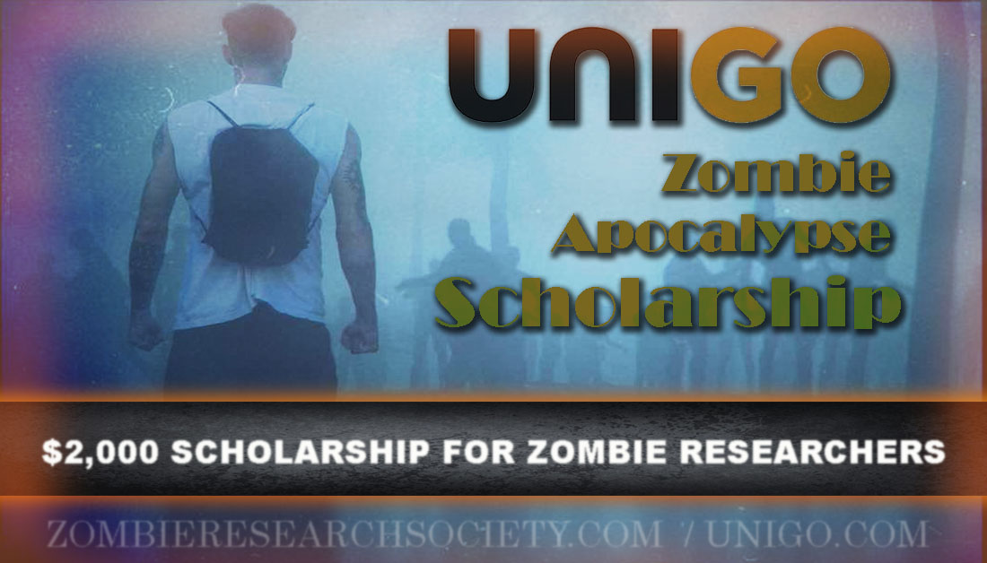 ZombieResearch's tweet photo. UNIGO ZOMBIE APOCALYPSE SCHOLARSHIP

Attention Future Zombie Researchers: @Unigo has announced a $2K Zombie Apocalypse Scholarship for all current and future college students. Demonstrate your #zombie survival skills &amp; fund your education!

https://t.co/53putTl1uy https://t.co/0hs9LXb31H