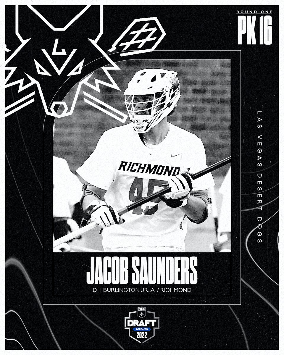 Pick 16 of the #NLLDraft is in!

The <a href="/vegasdesertdogs/">Las Vegas Desert Dogs</a> select Jacob Saunders.