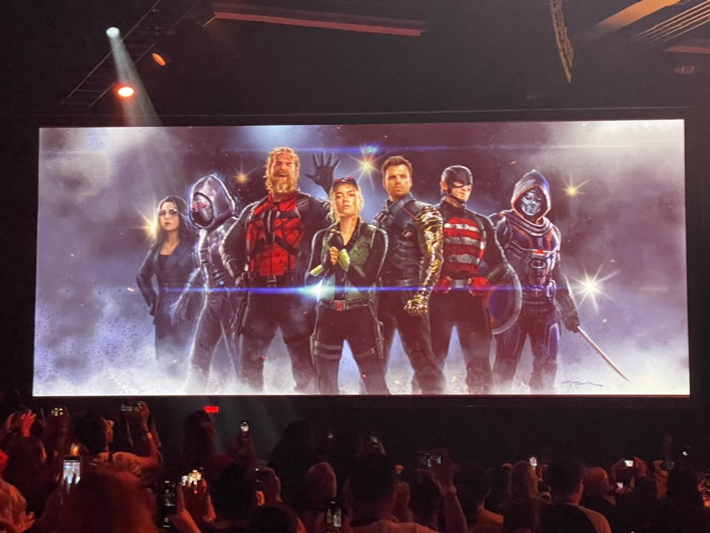 getFANDOM's tweet image. &apos;Thunderbolts&apos; line-up confirmed at #D23Expo

⚡️ Val
⚡️ Ghost
⚡️ Red Guardian
⚡️ Yelena Belova
⚡️ Bucky Barnes
⚡️ US Agent
⚡️ Taskmaster

(via @TheEricGoldman)