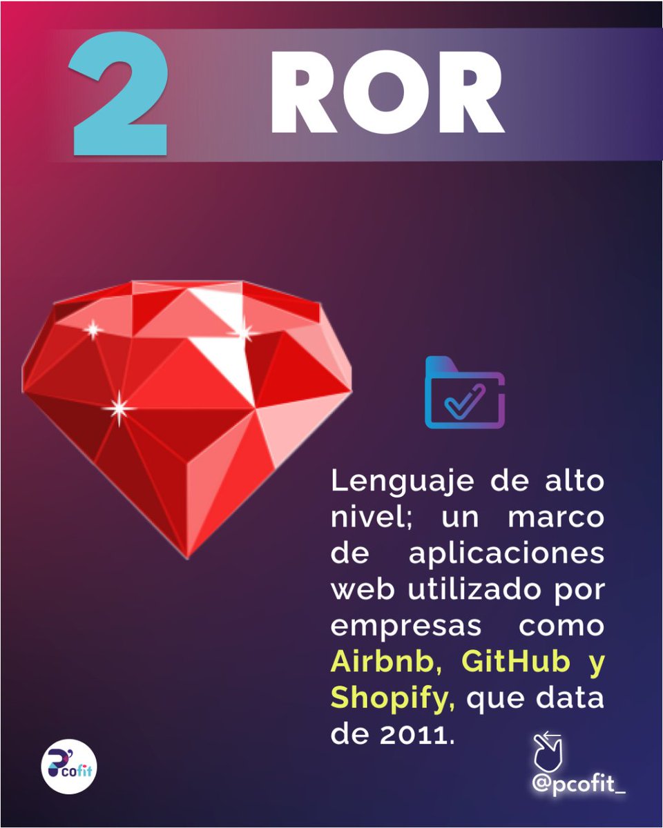 Pcofit's tweet image. #Noticias ¡Entérate de 5 lenguajes más cotizados en 2022 ❗🔥 Revísalos completos aquí: bit.ly/3TYMqNs
#webdeveloper #webdeveloptment #rubyonrails #python #latam #estadosunidos #swift #golang #clojure #programadorweb #desarrolladorweb #engineers #itrecruiters #salarios