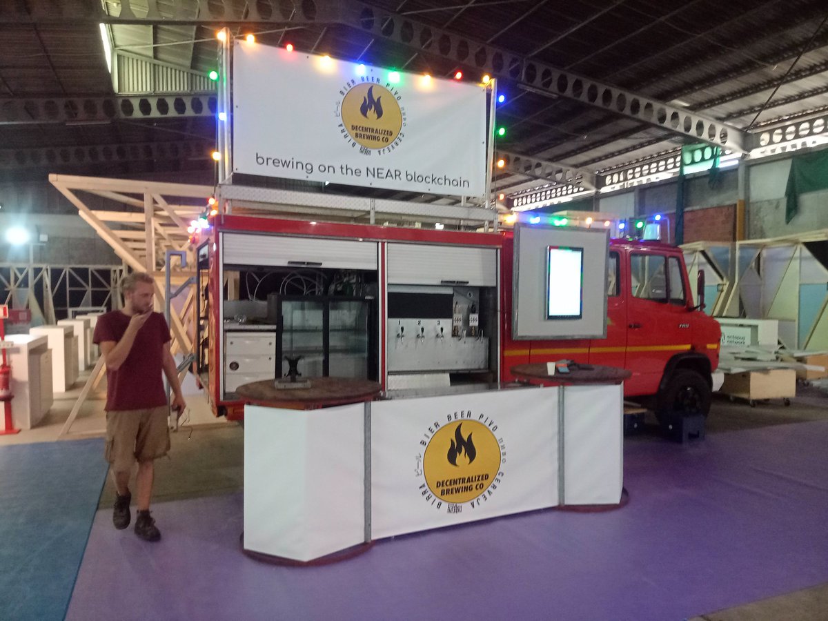dbrewco's tweet photo. 17 hours until the start of #NEARCON2022 and our Beer Truck is in position for our first #IRL event. Looking forward to meeting the #NEAR community! #NEARisNOW https://t.co/RHkyM8NdK7