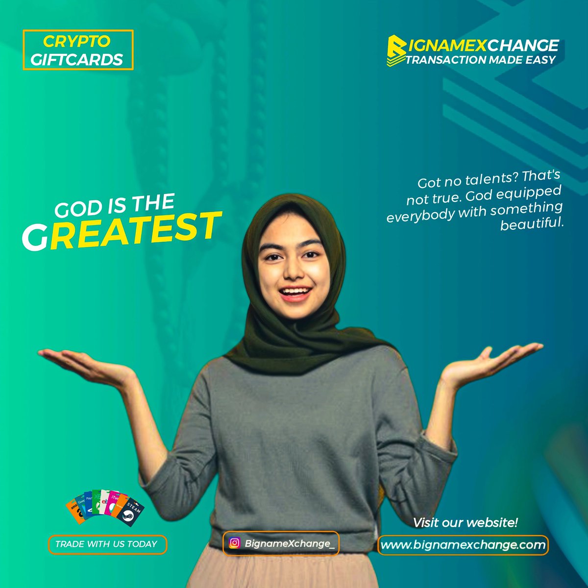 BignameXchange's tweet photo. To our beloved customers, we’re here to remind you of our credibility and stable trading system. Contact us today and make us your direct vendor.#GITG #limitless #transactionmadeeasy https://t.co/Tbh269txrc
