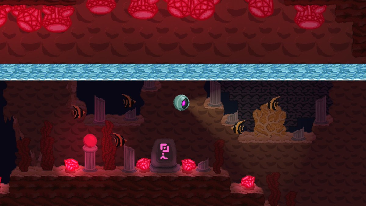 WallyDogGames's tweet photo. Explore mysterious ruins deep in the ocean in Project O.R.B! https://t.co/lRVCGXEpVD 
#screenshotsaturday #indiegame #gamedev #pixelart #projectorbgame https://t.co/hYzJ4pgnaf