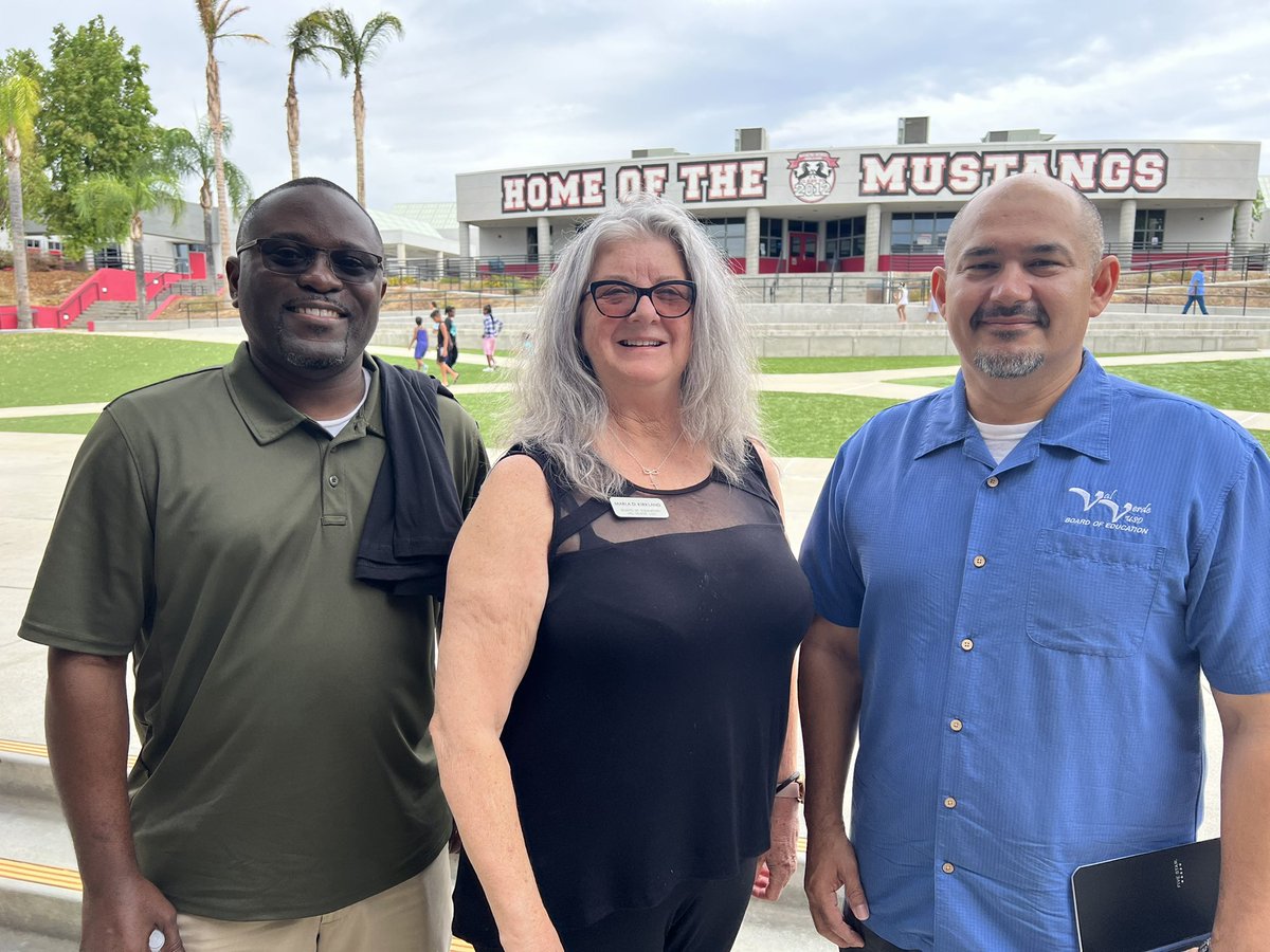 Food, fun, and family at today’s Back 2 School Boogie! Thank you to Mr. Liddell, Mrs. Kirkland, and Mr. Gonzalez for their presence and their words of encouragement to our families. A huge shout out to <a href="/RVHS_Mustangs/">Rancho Verde HS</a> for hosting!  #ValVerdeAASC @ValVerdeUSD @ValVerdeSupt