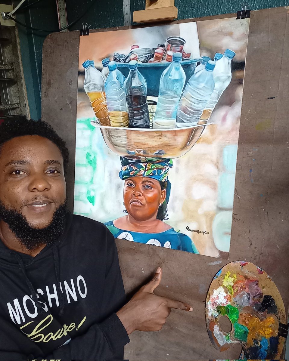 omociano's tweet photo. #imperfectme The Agbo Seller, Acrylic on Strawboard, 20×24. #Obidatti023 #UjuAnya #QueenElizabeth #SHUTDOWN #Wike #Wizkid #BBNaija #TikTok #て土屋李央 #KingCharlesIII #TheLittleMermaid #WHO https://t.co/fMFxcCSmra