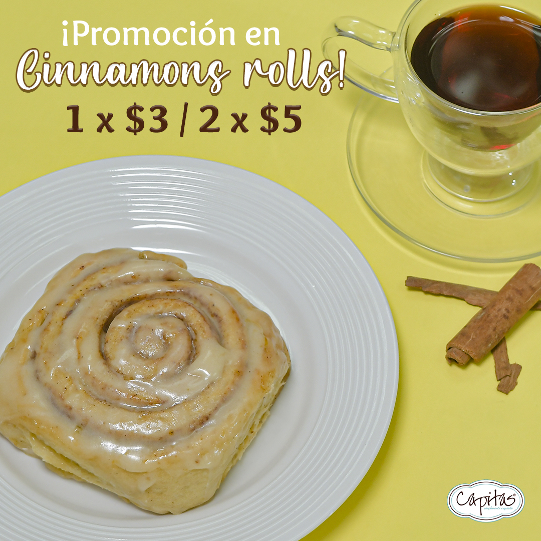 ¡Nuestros cinnamons rolls están de regreso! 

Trabajamos hasta las 5:00 p.m., no te quedes sin probar esta delicia.