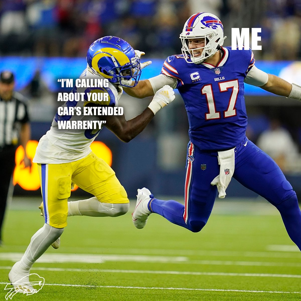 BuffaloBills's tweet photo. Stiff arming the haters.

#GoBills | #BillsMafia https://t.co/GyoGOnmX00