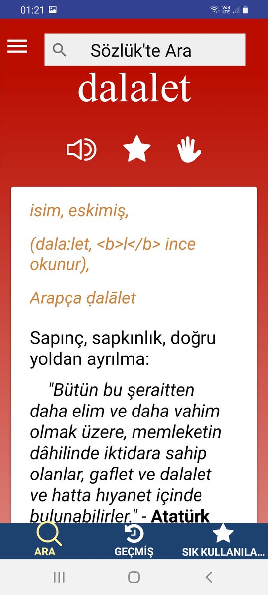 Gaflet delalet ve #ihanet içinde bulunanlar...' cümlesini #Nutuk'tan ilham alarak kullandığını söyleyen zevat! Nutuk'a bakın bakalım: '#Delalet' mi? '#Dalalet' mi? Yoksa siz #cehalet içinde misiniz?