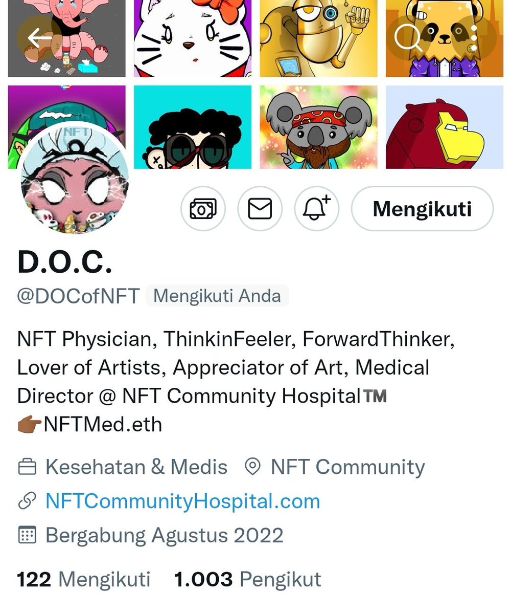 Congratulation <a href="/DOCofNFT/">D.O.C.</a> for your 1k followers, you give a lot of happiness to others, I hope to be a part of you soon 😇🥰🐔
#NFTCommuntiy