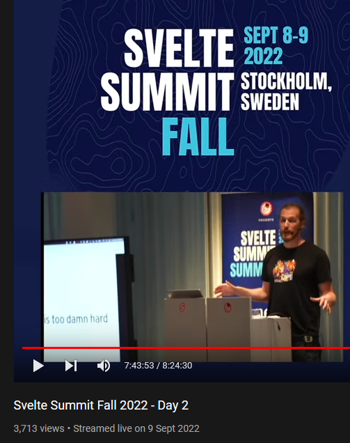 HoenelT's tweet photo. Hey @SvelteSociety, love the summit, I know it's too late for the overlay but can you at least correct the video title to "SUMMER" ? 😅 https://t.co/LmgMUH2Arq