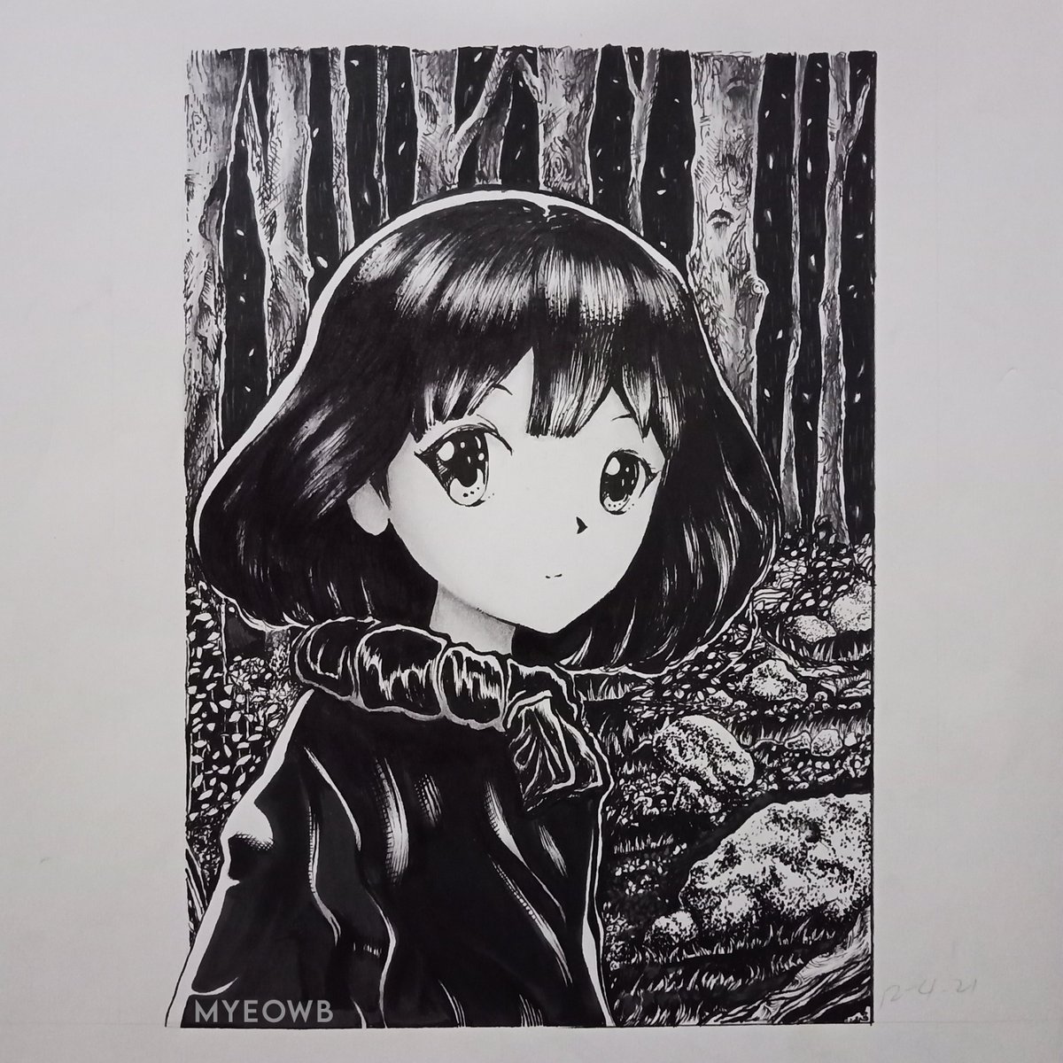 itsmyeowb's tweet photo. Traditional drawing of Suika from Dr. Stone.. Belated Happy Birthday! 🥳
#FANART #Suika #DrSTONE #comic #manga #DrSTONEスイカ生誕祭2022 #DrSTONEスイカ誕生祭 #art #drawing  #ink https://t.co/wbx213E8uM