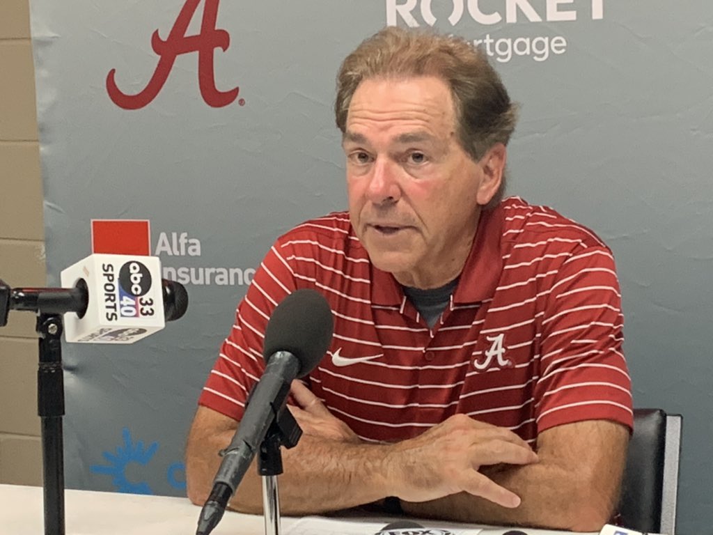 Johnny Congdon on Twitter "Saban “We were not really playing Alabama football in the first 3