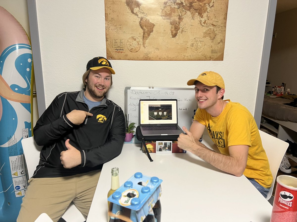 WilliamJones28's tweet photo. Two hawks in Germany getting ready to #BeatState #FightForIowa https://t.co/hAKW8XIrR2