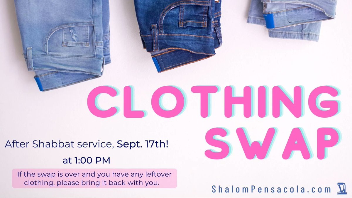 BritAhm's tweet photo. NEXT Saturday, Sept. 17th, we are having a Clothing Swap after service in the Sanctuary! 
If any of your clothing is leftover after the swap, we ask that you please bring it back with you. https://t.co/Mhs5NpwlHi https://t.co/nXw6S9RGTX