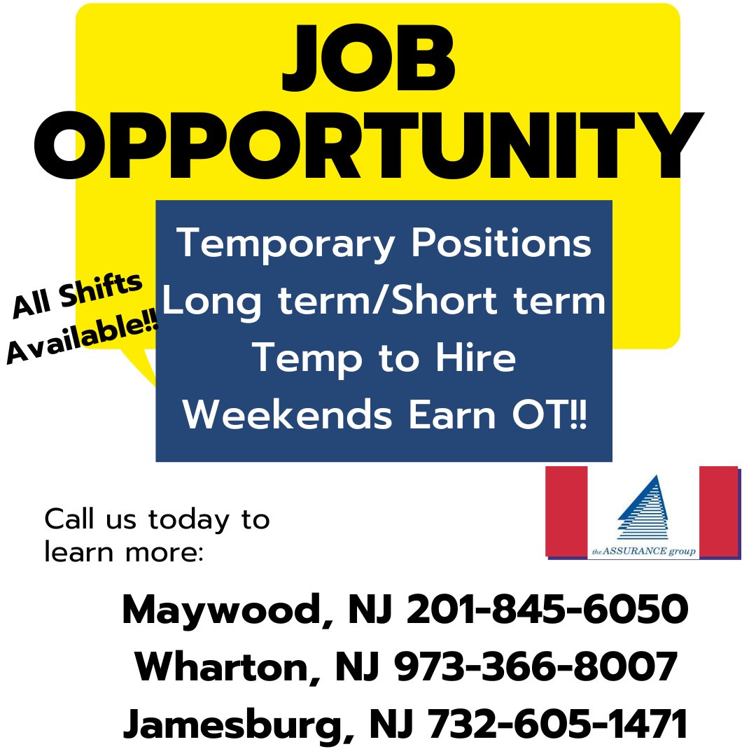 The Assurance Group on Twitter "Looking for work? We have positions available throughout New