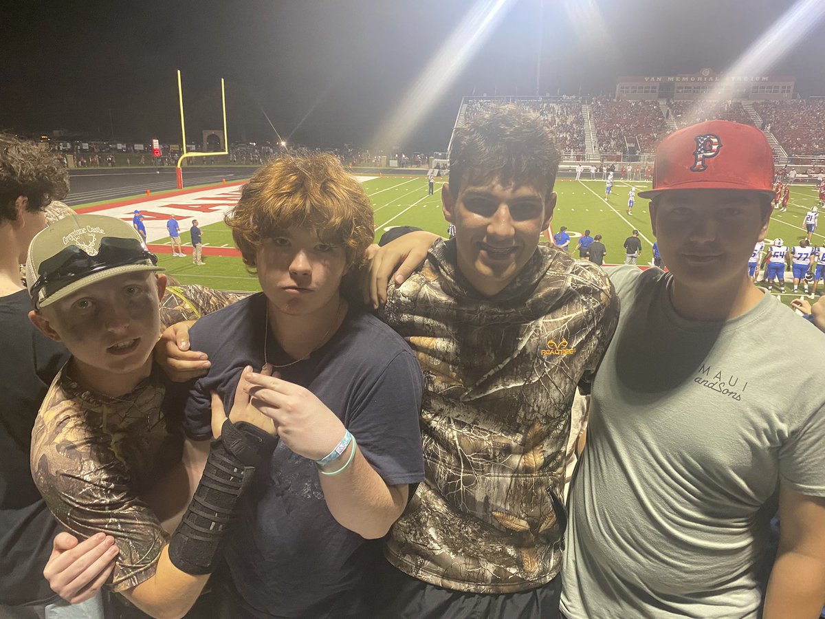Some of the guys came out to support <a href="/Lindale_FB/">Lindale Football</a> in big game against van <a href="/LindaleBaseball/">Lindale Baseball</a> #AAIT #Rule76