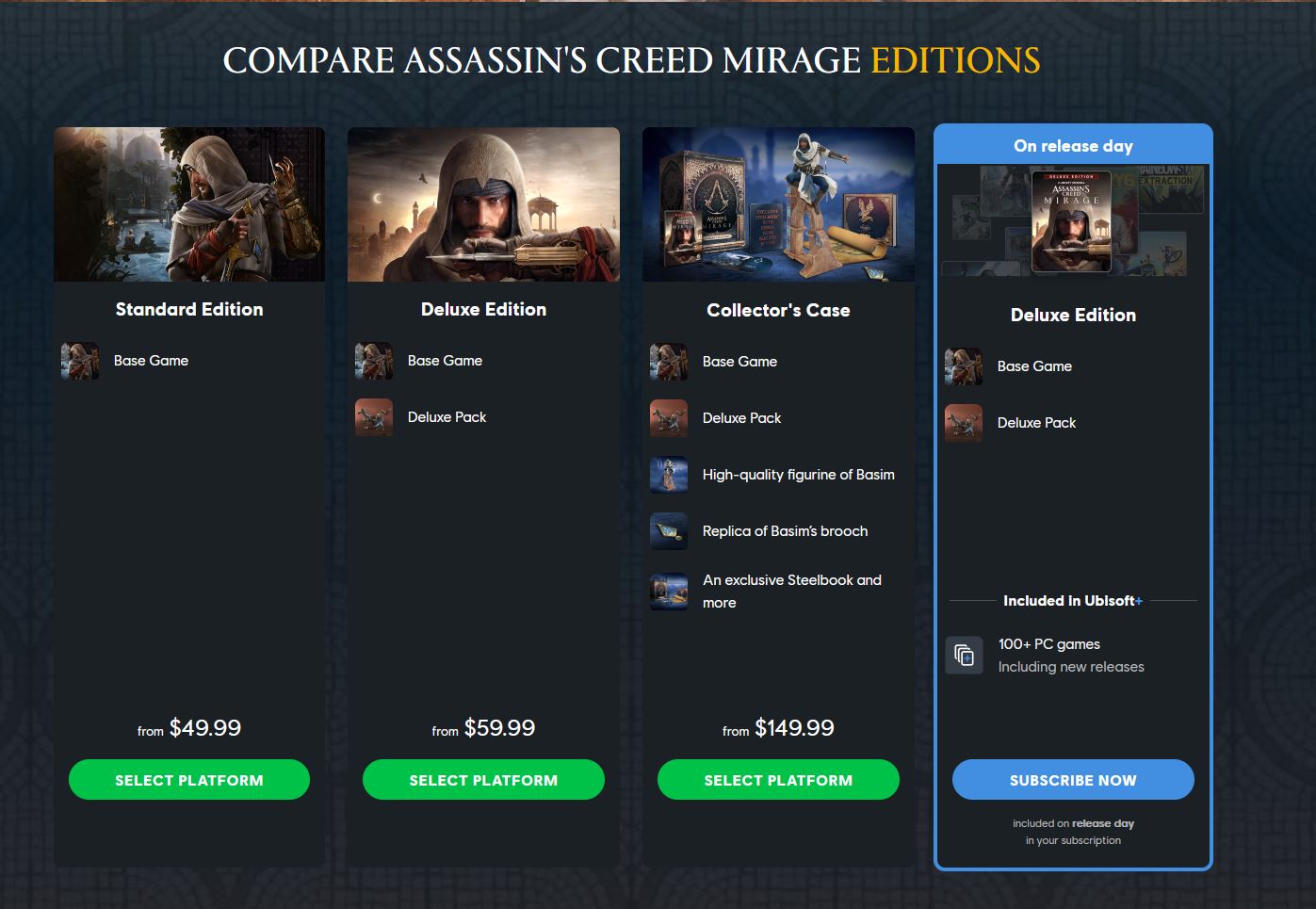 Assassin's Creed Mirage Deluxe Edition Announced 