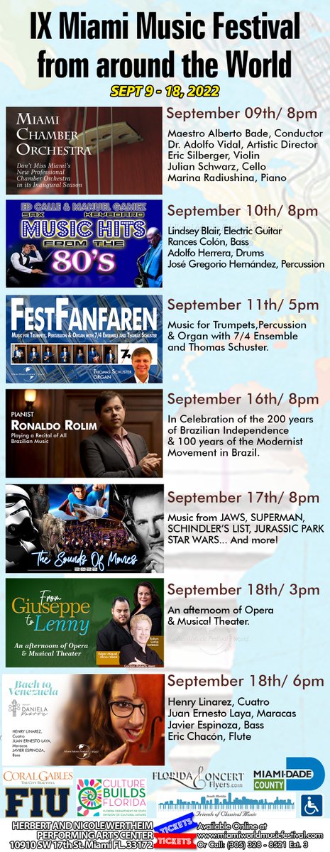 IX Miami Music Festival from around the World ~ Starts Friday! - eepurl.com/h-NR75