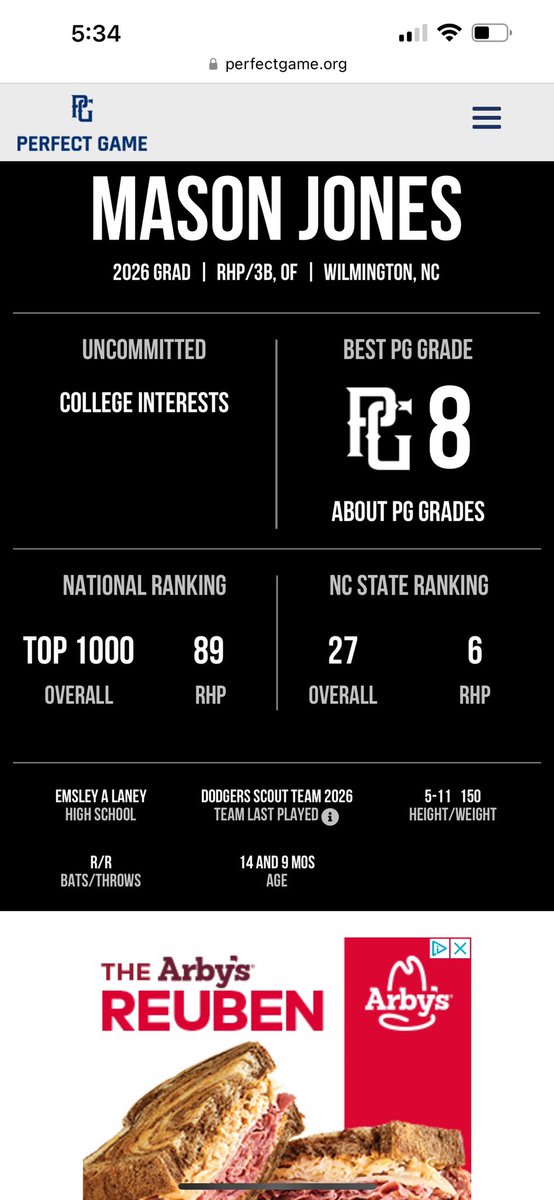 Blessed 🙌🏻 @ECDodgersScout <a href="/JBrownPG/">Jheremy Brown</a> <a href="/PerfectGameUSA/">Perfect Game USA</a> <a href="/PG_Scouting/">Perfect Game Scout</a>