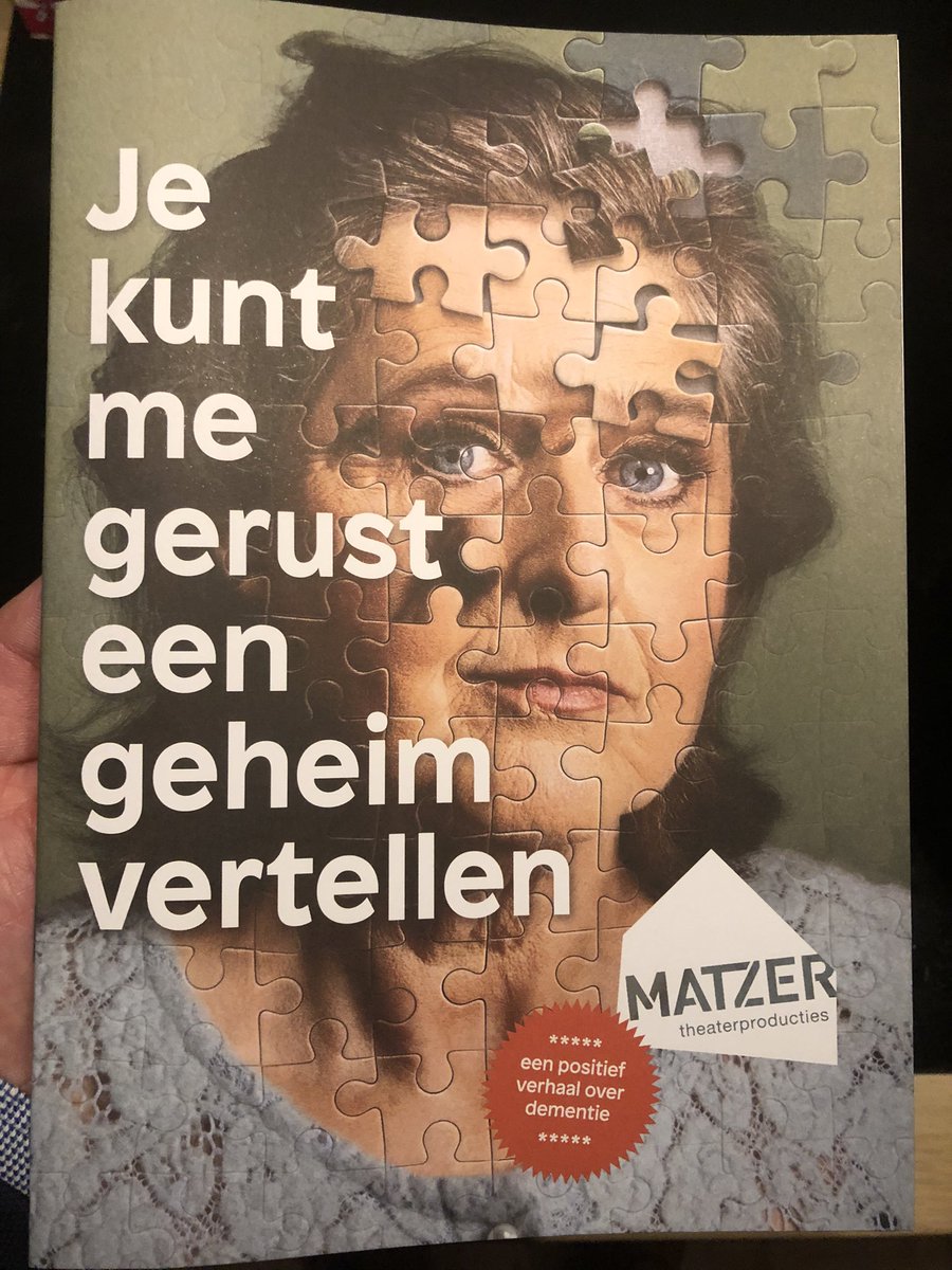 Ontroerend mooie voorstelling van Matzer over dementie vanavond in het HelvoirThuis. Dank aan de werkgroep geheugencafe #Vught #Helvoirt #Cromvoirt voor de organisatie.
