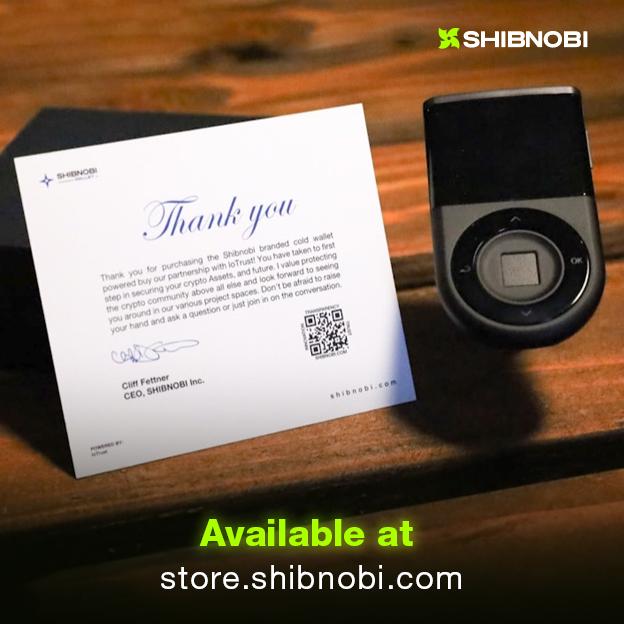 480 Shibnobi Cold Wallets are now available for purchase at store.shibnobi.com 🛡️

Act fast before they sell out and be one of the first owners of this biometric hardware device! 🔥