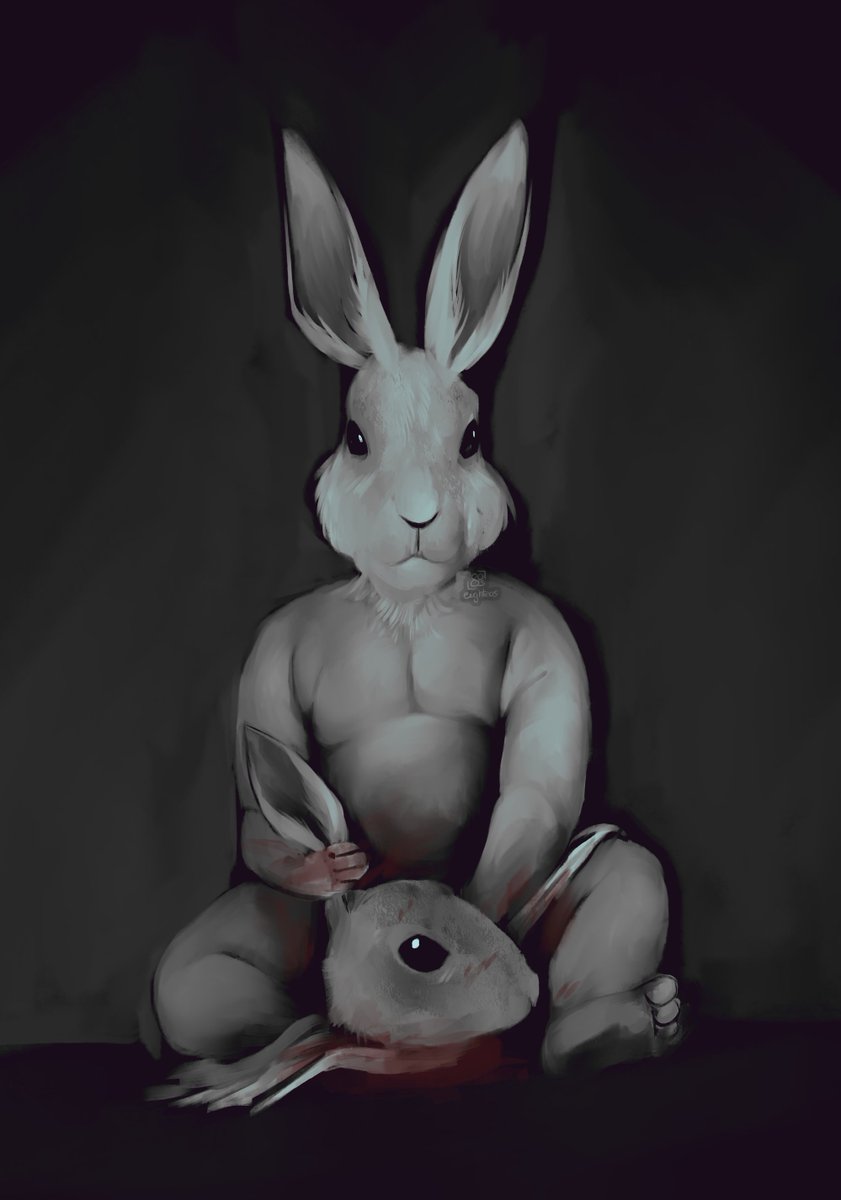 sometimes i draw other stuff than funny talking animals lol tw for a bit of blood and potential animal abuse?