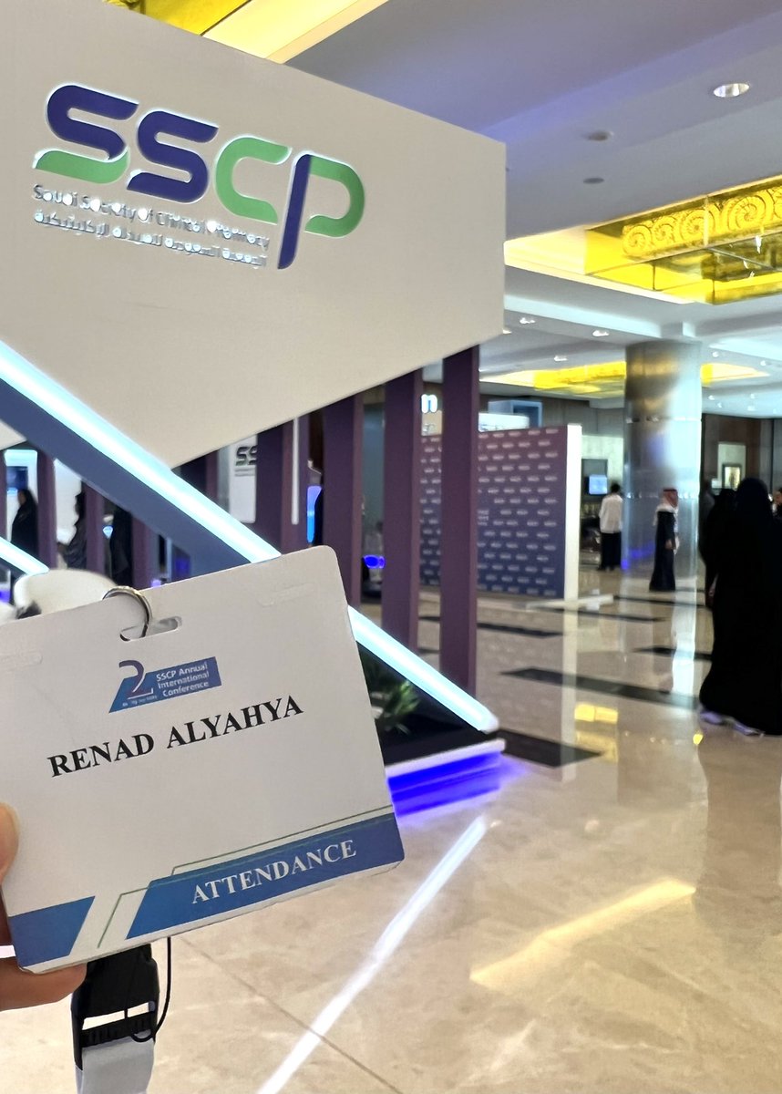 Renad_a1's tweet photo. About last week , 3 amazing days with @SSCP_KSA 🤩🤩
Second Annual International Conference #SSCP22 https://t.co/yUKzVPMK8h